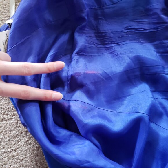 Blue strapless high low gown 1/2 - Picture 10 of 14